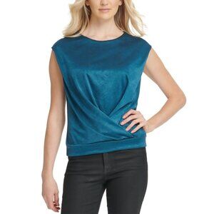 Dkny Overlap Cap-Sleeve Top